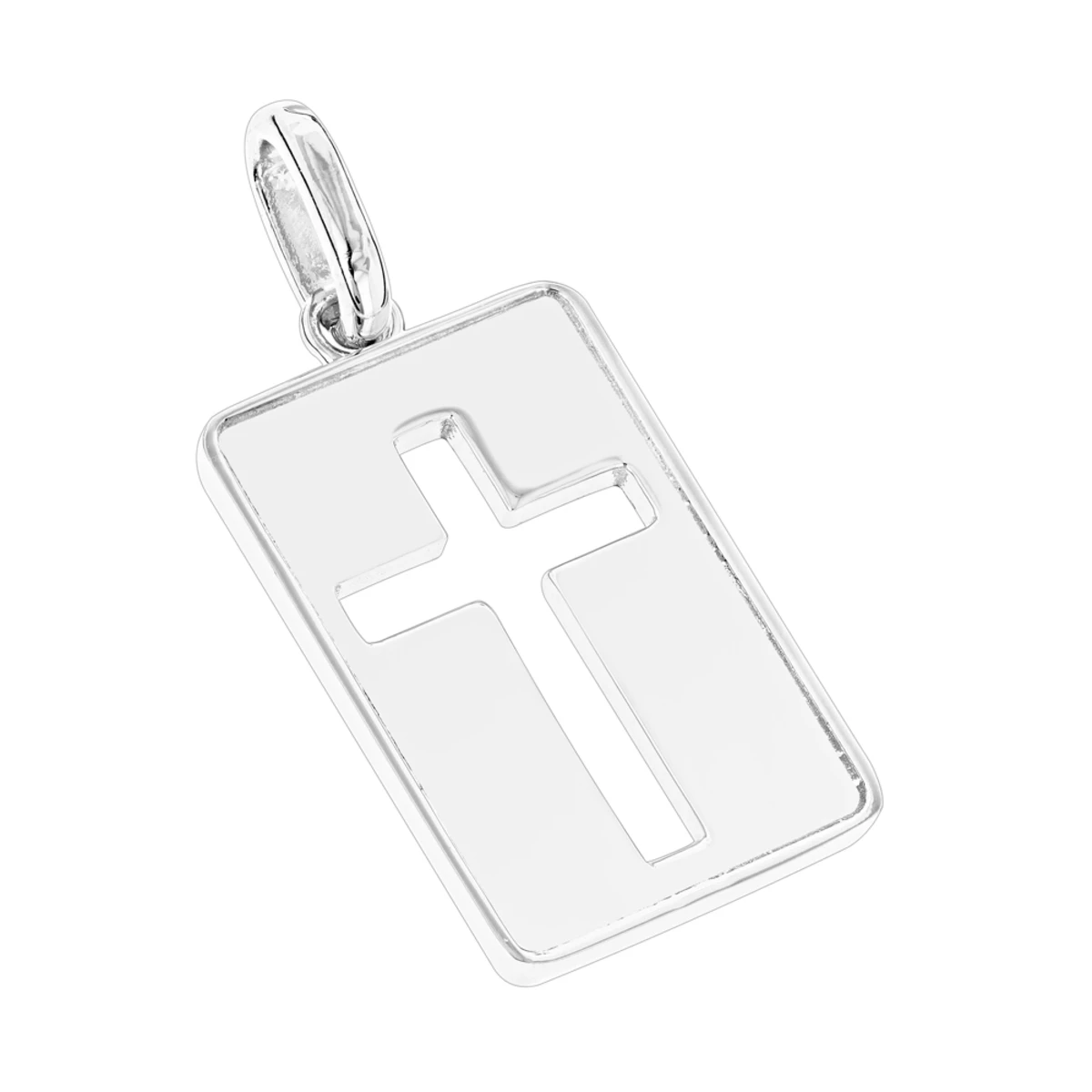 Custom Luccello 18K Yellow Gold Dog Tag Cross Pendant 2 Custom Luccello 18K Yellow Gold Dog Tag Cross Pendant - Image 2