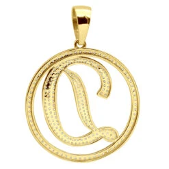 Diamond Initial Pendant For Men 10K Yellow Gold Alphabet Letter Custom Made -Jewelry Sales Store custom made diamond initial e pendant 329ct 10k gold alphabet letter backye