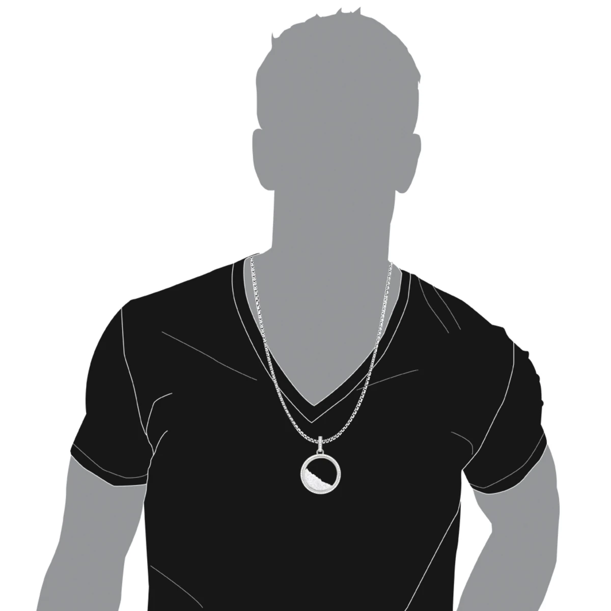 Custom-made Diamond Circle Shaker Pendant Gold Or Sterling Silver 8.7ct 5 Custom-made Diamond Circle Shaker Pendant Gold Or Sterling Silver 8.7ct - Image 5