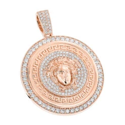 Men's Diamond Versace Style Medusa Pendant Medallion 18K Yellow Gold 7ct 8 Men's Diamond Versace Style Medusa Pendant Medallion 18K Yellow Gold 7ct -Jewelry Sales Store custom made diamond versace style medusa pendant medallion 18k gold 6ct ro