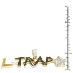 18K Yellow Gold Yellow Black White Diamond Pendant For Men 6ct -Jewelry Sales Store custom made jewelry 18k gold yellow black white diamond pendant for men 6ct rulerye