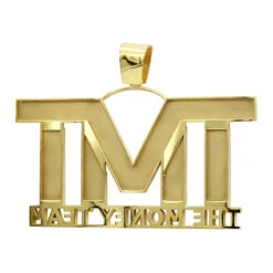 Large 10K Yellow Gold Name Plate Pendant For Men -Jewelry Sales Store custom made jewelry large solid 10k gold name plate pendant for men 001240 backye