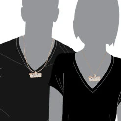 10K Rose Gold 2.5 Carat Diamond Name Plate Pendant For Men And Women 15 10K Rose Gold 2.5 Carat Diamond Name Plate Pendant For Men And Women -Jewelry Sales Store custom made name plate diamond pendant for men and women 10k gold 25ct 100627 body rose