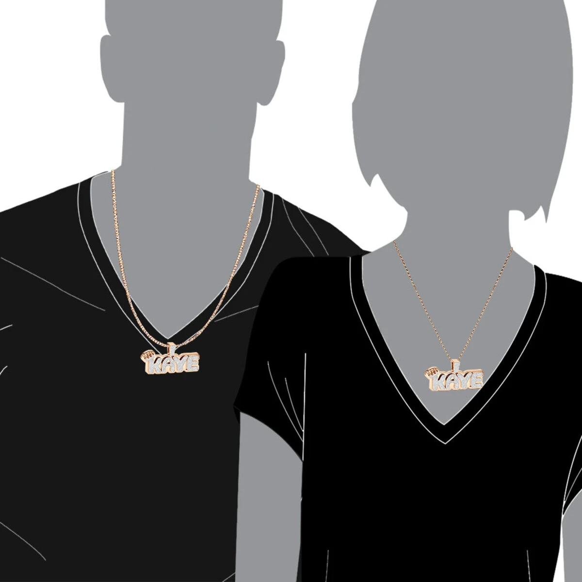 10K Rose Gold 2.5 Carat Diamond Name Plate Pendant For Men And Women 8 10K Rose Gold 2.5 Carat Diamond Name Plate Pendant For Men And Women - Image 8