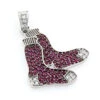 Red Socks Pendant With Diamonds And Rubies 0.3ct