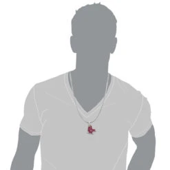 Red Socks Pendant With Diamonds And Rubies 0.3ct -Jewelry Sales Store custom made red socks pendant with diamonds and rubies 03ct 3