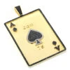 Ace Of Spades Diamond Pendant 10K Yellow Gold Card 11.45ct