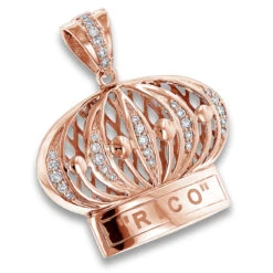 Crown Diamond Charm In Sterling Silver 0.9ct -Jewelry Sales Store custom pendants crown diamond charm in sterling silver 09ct ro