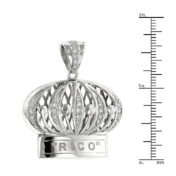 Crown Diamond Charm In Sterling Silver 0.9ct -Jewelry Sales Store custom pendants crown diamond charm in sterling silver 09ct rulerwh