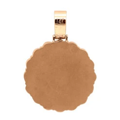 Customizable Medallion Diamond Picture Pendant 1.52 Carats 14K White Gold -Jewelry Sales Store customizable photo medallion diamond pendant 152 carats solid 14k gold 804056 back rose