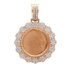 Customizable Medallion Diamond Picture Pendant 1.52 Carats 14K White Gold -Jewelry Sales Store customizable photo medallion diamond pendant 152 carats solid 14k gold 804056 rose