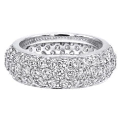 Designer 18K White Gold Pave Diamond Eternity Ring 3.23ct 11 Designer 18K White Gold Pave Diamond Eternity Ring 3.23ct -Jewelry Sales Store designer 18k gold pave diamond eternity ring 323ct p 23024 backwh