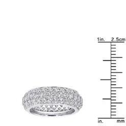 Designer 18K White Gold Pave Diamond Eternity Ring 3.23ct 15 Designer 18K White Gold Pave Diamond Eternity Ring 3.23ct -Jewelry Sales Store designer 18k gold pave diamond eternity ring 323ct p 23024 rulerwh