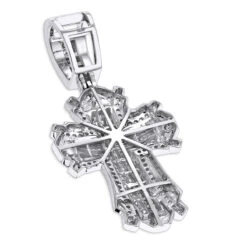 Designer Diamond Cross Pendant 2 Ct 14K White Gold -Jewelry Sales Store designer diamond cross pendant 214ct 14k gold p 47595 backwh