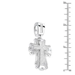 Designer Diamond Cross Pendant 2 Ct 14K White Gold -Jewelry Sales Store designer diamond cross pendant 214ct 14k gold p 47595 rulerwh