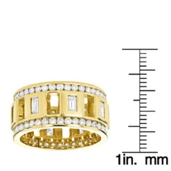 Unique Diamond Eternity Ring For Men & Women W Baguette & Round Diamonds -Jewelry Sales Store designer diamond eternity ring 278ct custom made in new york p 49369 rulerye