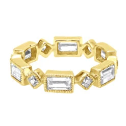 Thin 14K White Gold Princess Cut 3.50ct Diamond Eternity Baguette Band 12 Thin 14K White Gold Princess Cut 3.50ct Diamond Eternity Baguette Band -Jewelry Sales Store designer diamond eternity rings princess cut baguette band 350ct 14k backye