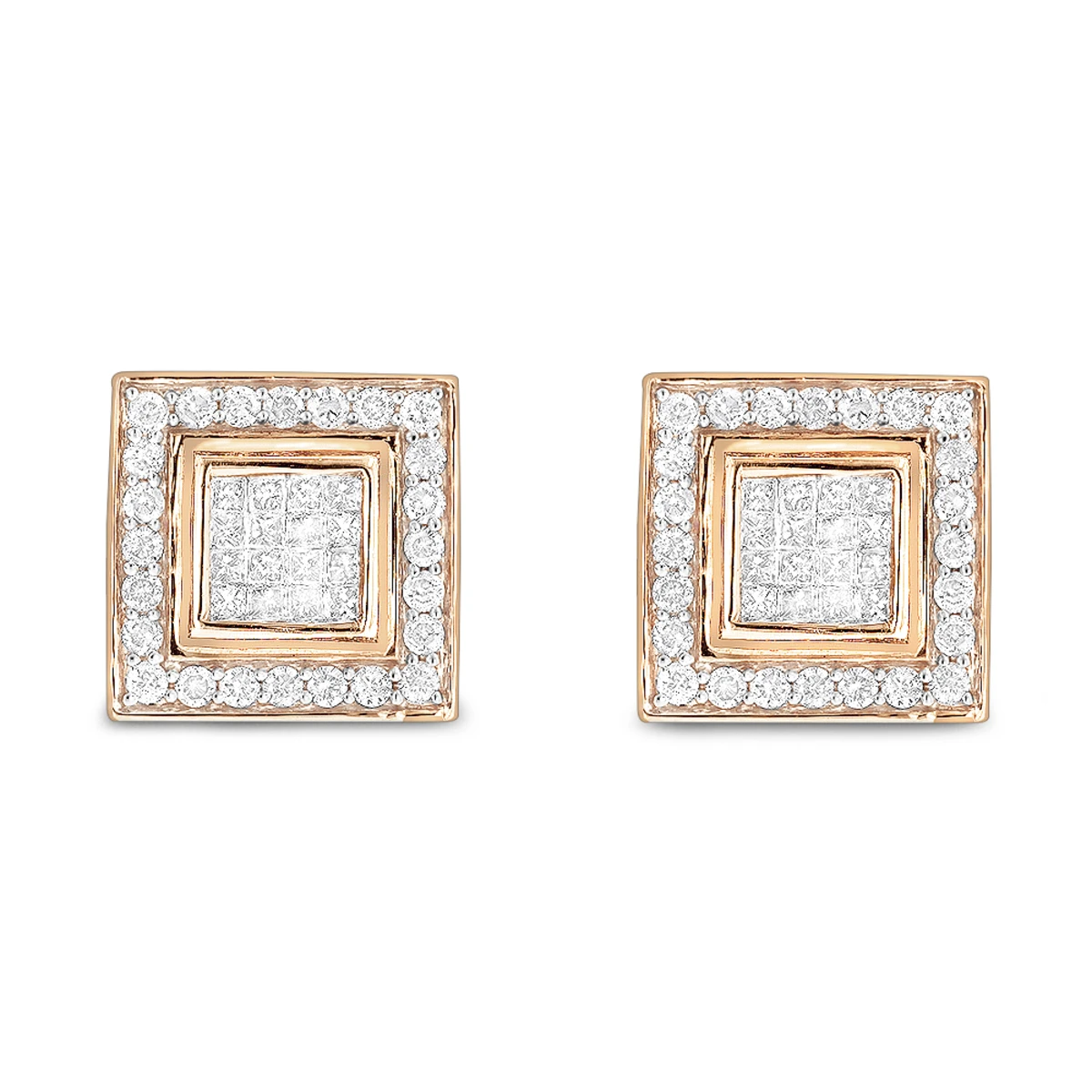 Designer Earrings 14K White Gold Diamond Earrings Studs 1.24 3 Designer Earrings 14K White Gold Diamond Earrings Studs 1.24 - Image 3