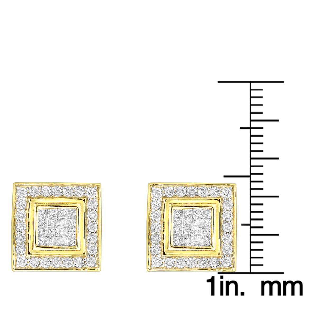 Designer Earrings 14K White Gold Diamond Earrings Studs 1.24 6 Designer Earrings 14K White Gold Diamond Earrings Studs 1.24 - Image 6