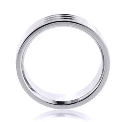 Designer Three Lines Solid Platinum Men's Wedding Band -Jewelry Sales Store designer three lines solid platinum mens wedding band 4