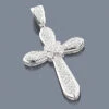 Diamond Cross Necklace 14K White Gold 1.78ct