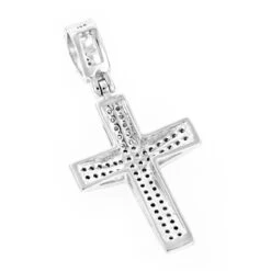 Diamond Crosses 14K White Gold Small Diamond Cross Necklace .30ct -Jewelry Sales Store diamond crosses 14k small diamond cross necklace 30ct p 6527 backwh