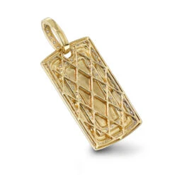 14K Yellow Gold Real Diamond Dog Tag Military Pendant With Diamonds 1ct -Jewelry Sales Store diamond dog tag military pendant with diamonds 125ct p 6988 backye
