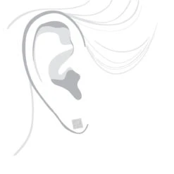 Cube Diamond Earrings For Men & Women 10K White Gold Square Stud Earrings 0.7ct -Jewelry Sales Store diamond earrings 10k gold diamond stud earrings 115ct p 13 bodwh