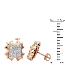 Diamond Earrings 14K Rose Gold Diamond Stud Earrings 1.66ct -Jewelry Sales Store diamond earrings rose gold diamond stud earrings 166ct p 6429 rulerro