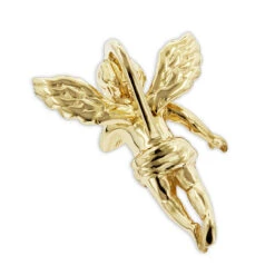 Baby Diamond Little Angel Pendant 14K Yellow Gold 0.25ct Mini Charm -Jewelry Sales Store diamond little angel pendant 14k gold 033ct backye