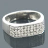 Diamond Wedding Bands 10K White Gold Diamond Wedding Band 0.68ct