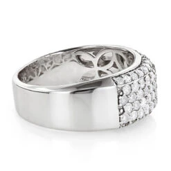 Diamond Wedding Bands 14K White Gold Designer Diamond Band 1.59ct -Jewelry Sales Store diamond wedding bands 14k designer diamond band 159ct p 6516 backwh