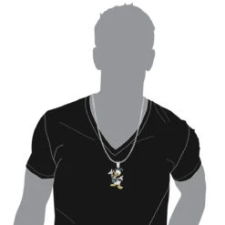 Fancy Diamond 10K White Gold Donald Duck Pendant 4.08ct -Jewelry Sales Store fancy diamond pendants 10k donald duck pendant 408ct p 6808bod