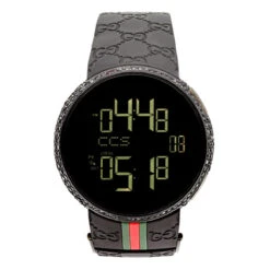 Genuine Men's Gucci Watch With Black 6 Carats Diamonds YA114207
