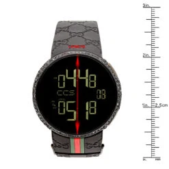 Genuine Men's Gucci Watch With Black 6 Carats Diamonds YA114207 -Jewelry Sales Store genuine mens gucci watch with black diamonds 6ct p 35224 ruler