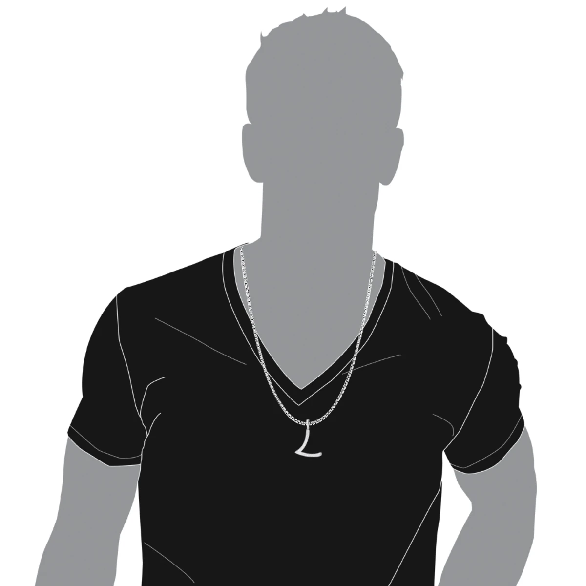 Gold Diamond Initial Pendant 2ct 10K White Gold Any Letter 5 Gold Diamond Initial Pendant 2ct 10K White Gold Any Letter - Image 5