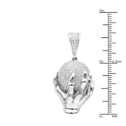Gold The World Is Mine Diamond Pendant For Men Dragon Claw Holding A Ball -Jewelry Sales Store gold the world is mine diamond pendant for men dragon claw holding a ball rulerwh
