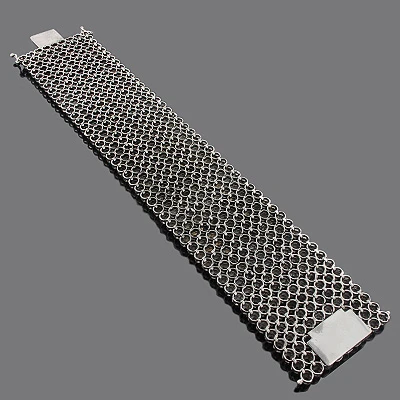 Hip Hop 10K Black Gold Custom 9 Row Black Diamond Bracelet 2 Hip Hop 10K Black Gold Custom 9 Row Black Diamond Bracelet - Image 2