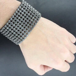 Hip Hop 10K Black Gold Custom 9 Row Black Diamond Bracelet 5 Hip Hop 10K Black Gold Custom 9 Row Black Diamond Bracelet -Jewelry Sales Store hip hop jewelry 10k custom 9 row black diamond bracelet p 23043bod