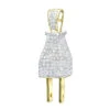 Hip Hop 10K Yellow Gold 3D Real Gold And Diamond Power Plug Pendant For Men