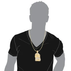 Real Hip Hop Large 14K White Gold Diamond Jesus Face Pendant 7ct -Jewelry Sales Store hip hop jewelry diamond jesus face pendant 355ct p 23047 bodye