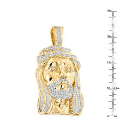 Real Hip Hop Large 14K White Gold Diamond Jesus Face Pendant 7ct -Jewelry Sales Store hip hop jewelry diamond jesus face pendant 355ct p 23047 rulerye 20201203