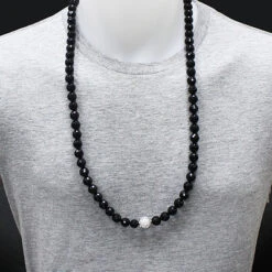 Hip Hop Disco Ball Diamond Necklace 0.85ct -Jewelry Sales Store hip hop jewelry disco ball diamond necklace 085ct p 45400bod