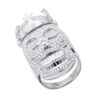 Hip Hop Men's Diamond Silver Skull Ring 2.75ct
