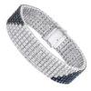 Hip Hop White Blue Diamond Bracelet For Men 1.23ct Silver