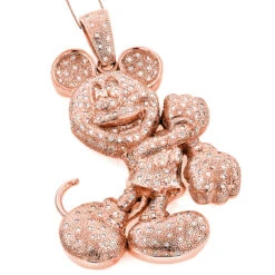 Huge 10K White Gold Diamond Mickey Mouse Pendant 4ct -Jewelry Sales Store huge 10k diamond mickey mouse pendant 4ct p 44281 ro