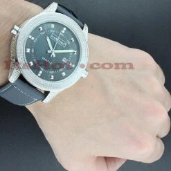 Ice Time Men's Diamond Watch 0.75ct Black MOP Double Decker -Jewelry Sales Store ice time diamond watch 075ct black mop double decker p 8946bod
