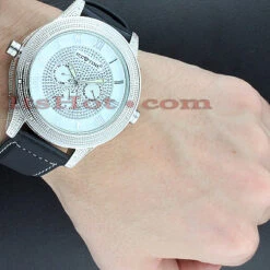 Ice Time Men's Diamond Watch 0.75ct Black MOP Double Decker -Jewelry Sales Store ice time diamond watch 075ct black mop double decker p 8946box