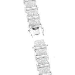Iced Out 10K White Gold Pave Diamond Bracelet For Men 13.78 -Jewelry Sales Store iced out bracelets 10k pave diamond bracelet 1378 p 35747 backwh
