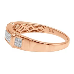 Inexpensive Men's Diamond Wedding Band 0.18ct 10K Yellow Gold -Jewelry Sales Store inexpensive mens diamond wedding band 018ct 10k gold backro